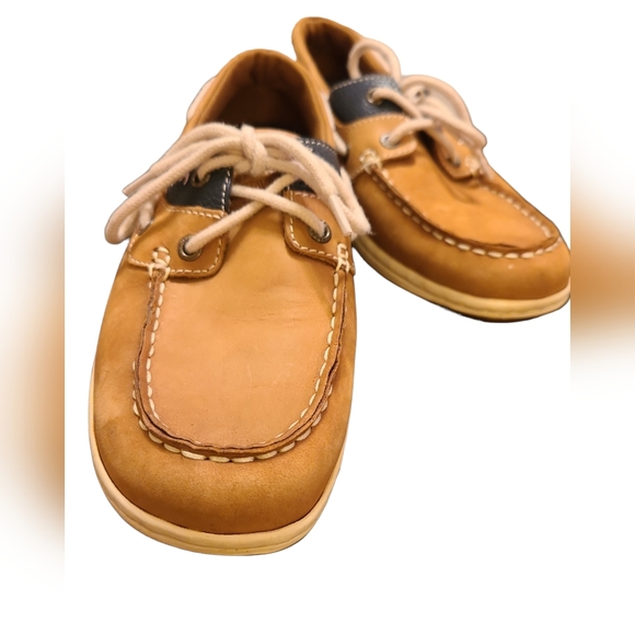 Margaritaville Shoes - Margaritaville Womens Tan Leather Martinique MG9019H Boat Shoes Size US 8.5